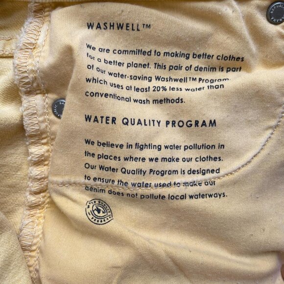 Banana Republic Pastel Yellow High-Rise Straight Ankle Cut Premium Denim Jeans - Picture 7 of 9